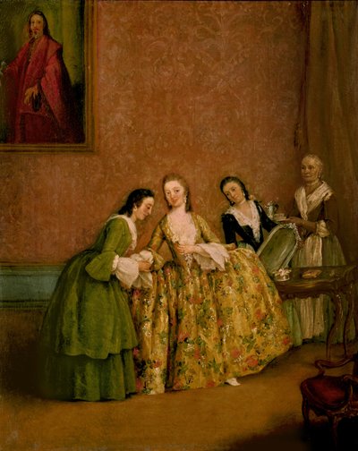 Dame se coiffant, ou Dame à sa toilette - Pietro Longhi